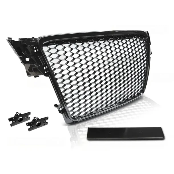 Grill Audi A4 B8 08-11 RS-Style Glossy Black