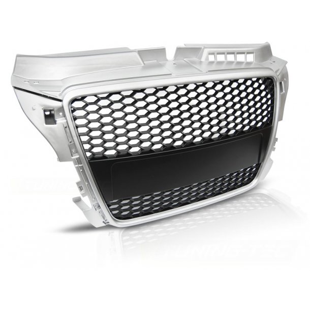 Grill AUDI A3 (8P) RS-TYPE 04.08-07.12 SILVER