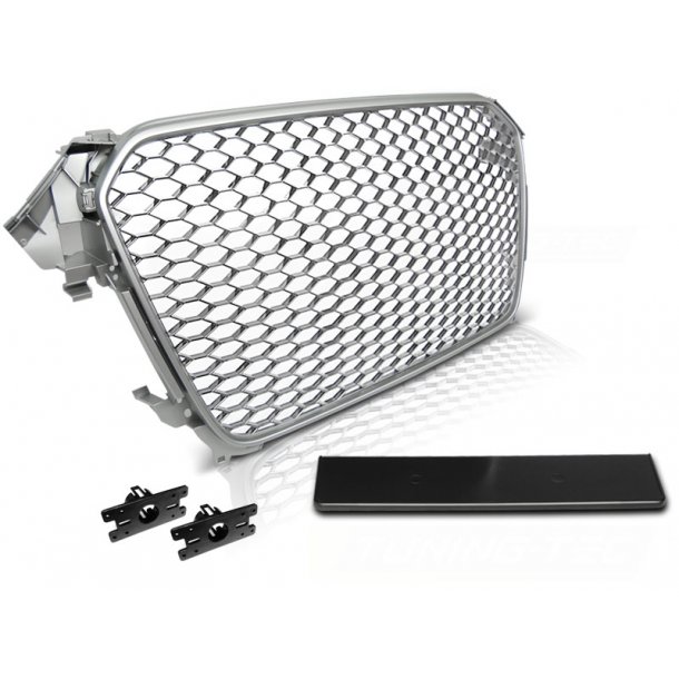 Grill AUDI A4 (B8) RS-TYPE 11.11-15 SILVER