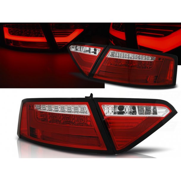 Baklykter AUDI A5 07-06.11 COUPE RED WHITE LED BAR