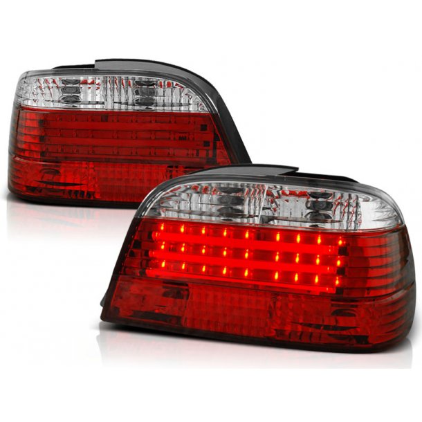 Baklykter BMW E38 06.94-07.01 Clear RED WHITE LED