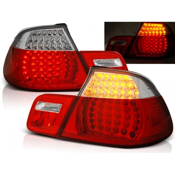 Baklykter BMW E46 04.99-03.03 CABRIO RED WHITE LED