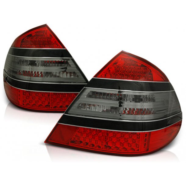 Baklykter MERCEDES W211 E-KLASSE 03.02-04.06 RED SMOKE BLACK BAR LED